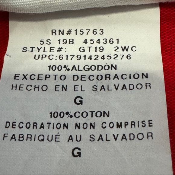 Champion Red Embroidered Logo Tee Men’s L - Picture 5 of 6